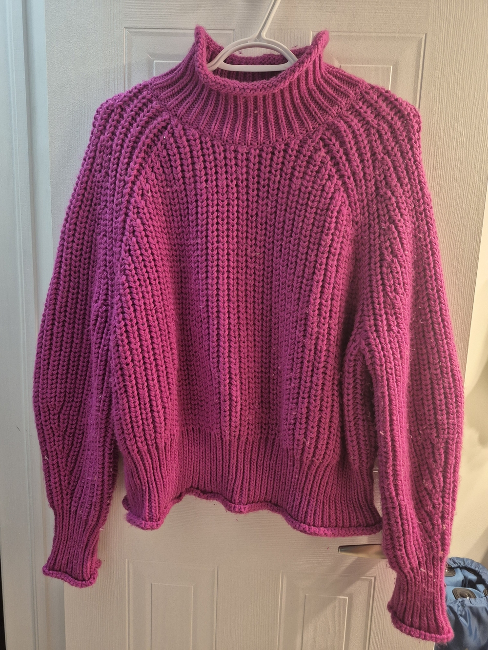 H&M Chunky Mock Neck Sweater - Fuchsia